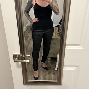 Akris Punto lambskin leather Black Women's Pants